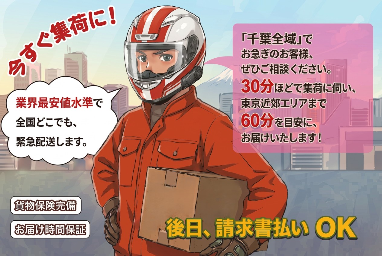 千葉県から全国各地へ地域最安値を目標にしております。
