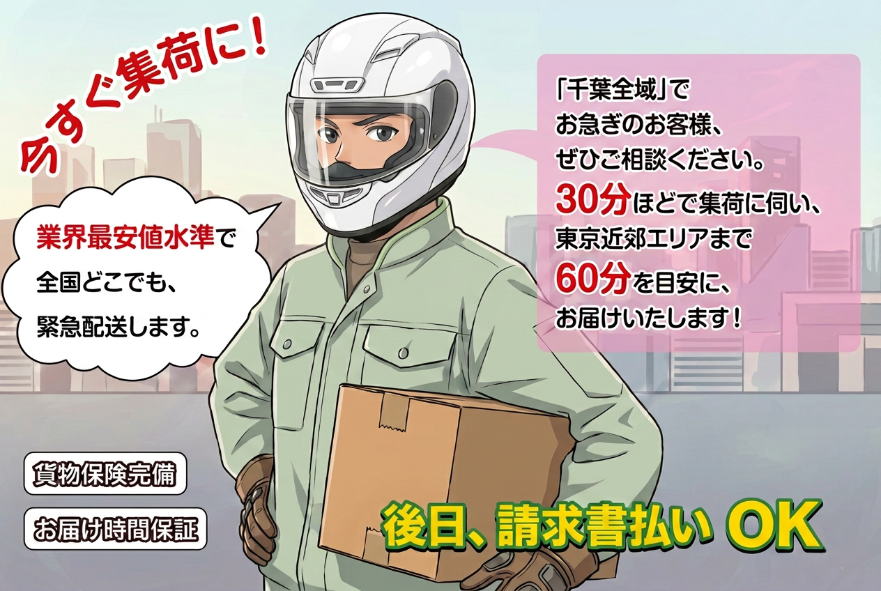 千葉県から全国各地へ地域最安値を目標にしております。